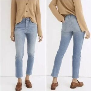 NEW Madewell Stovepipe‎ Jeans in Euclid Wash, 24, ND526